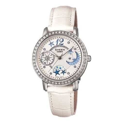 CASIO SHEEN Waterproof Businesses Blue/ White Analog SHN-3019L-7ADR
