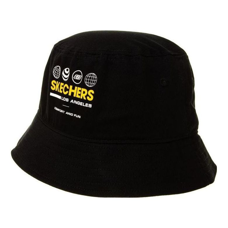 Skechers Logo Printed Fisherman Hat 'Black Yellow' L321U034-0018