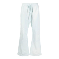 Men's Off-White SS22 Solid Color Drawstring Lacing Sports Pants/Trousers/Joggers Light Blue OMCH045S22FLE0014141