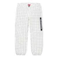 Supreme FW19 Week 2 Heavy Nylon Pant Plaid Casual Pants Unisex White SUP-FW19-282