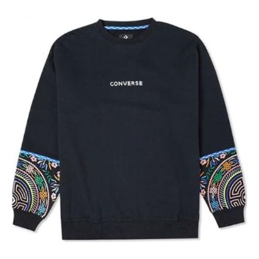 Converse Tapesty Crewneck Sweatshirt Asia Sizing 'Black' 10025058-A03