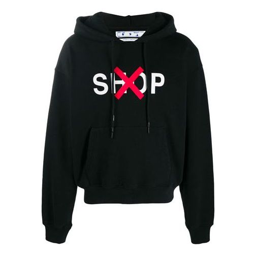 Men's Off-White Pattern Printing Black OMBB037G20FLE0031001