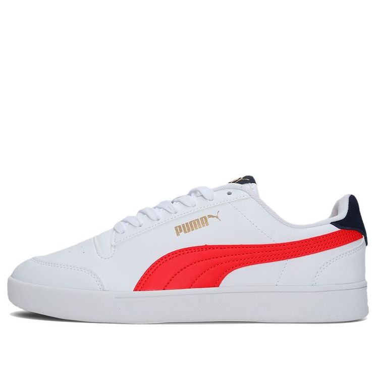 PUMA Unisex Shuffle Sneakers White/Red 309668-10