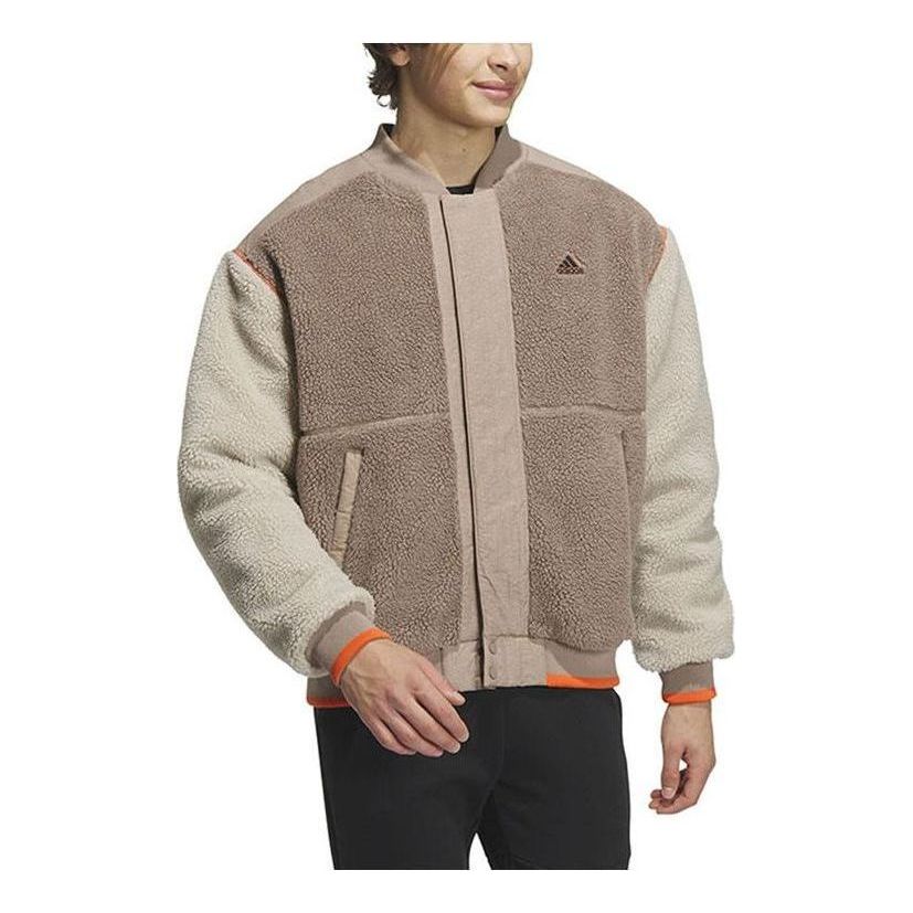 adidas Fleece Collegiate Padded Jacket Asia Sizing 'Beige' IL8918