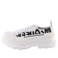 Alexander McQueen High Top Skate Sneakers 'White Black' 682421W4RQ29356
