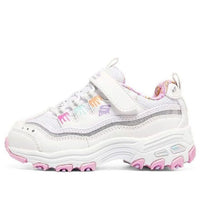 (GS) Skechers D'Lites Strap Memory Foam Running Shoes 'White Pink' 302575N-WMLT