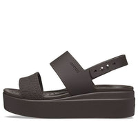 (WMNS) Crocs Brooklyn Croco Low Espresso Sandal 'Brown' 208585-206