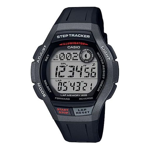 Men's CASIO Classic Retro Fashion Stylish Minimalistic Waterproof Sports Watch Mens Black Digital WS-2000H-1AJH
