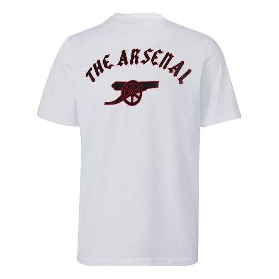 adidas Afc Str Gr Tee Printing Soccer/Football Sports Short Sleeve White GR4193