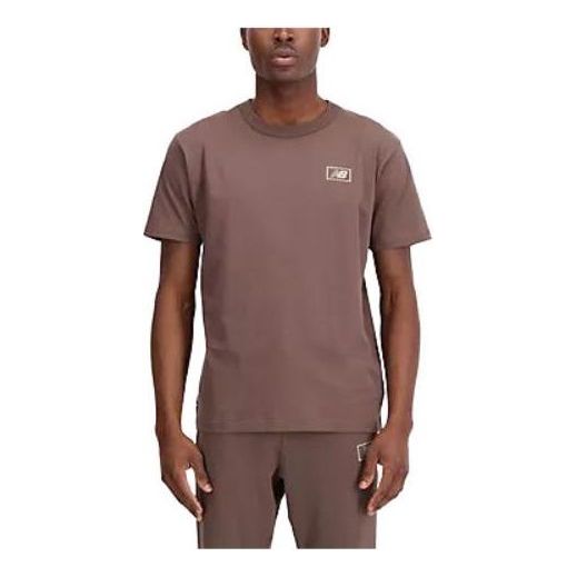 New Balance Essentials Graphic Cotton-Jersey T-Shirt Asia Sizing 'Brown' MT33511D-UO