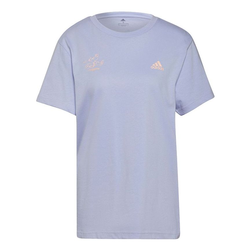 (WMNS) adidas Signature Tee 'Purple' GV1344