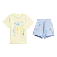 (PS) adidas Graphic Tee Set 'Yellow Purple' IA5312
