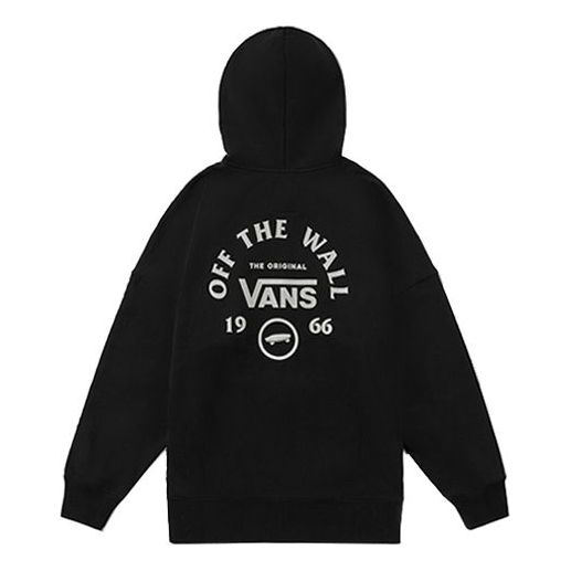 Vans Pure Cotton hooded Zipper Couple Style Black VN0A48ADBLK