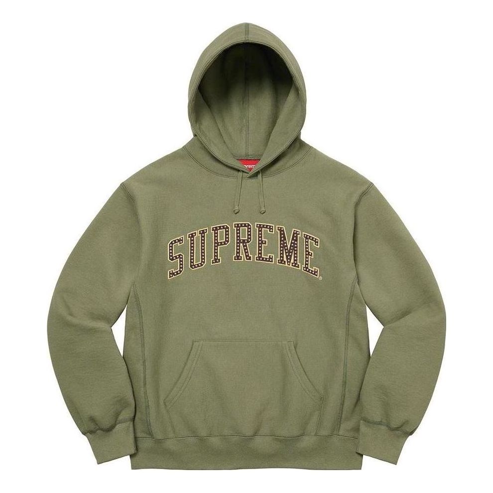 Supreme Stars Arc Hooded Sweatshirt 'Olive Green Yellow' SUP-SS22-631