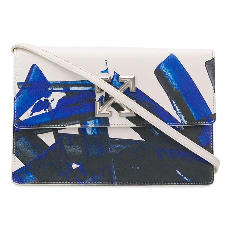 (WMNS) Off-White Jitney 1.0 Pattern Shoulder Bag White Blue OWNA091R20H751140130