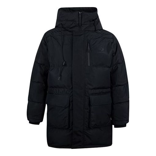 Converse Mid-Length Down Fill Puffer Jacket Asia Sizing 'Black' 10019323-A03