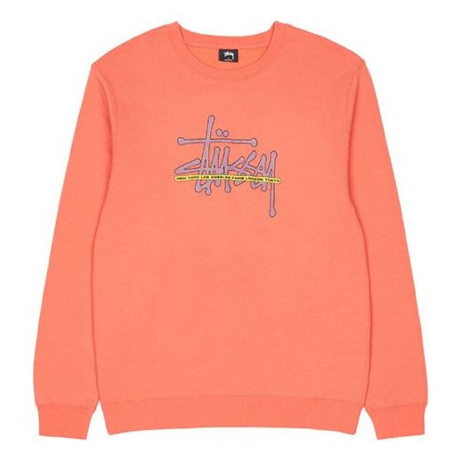Stussy International Crew Neck Sweatshirt Logo 'Pink  Black' 1914482D