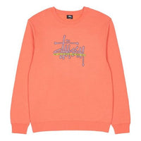 Stussy International Crew Neck Sweatshirt Logo 'Pink  Black' 1914482D