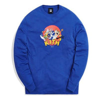 KITH x Looney Tunes Crossover Bugs Bunny Cartoon Printing Long Sleeves Unisex Blue KH3800-109