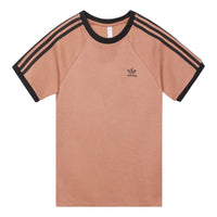 (WMNS) adidas 3-Stripes Slim T-Shirt Asia Sizing 'Pink Black' IC5464