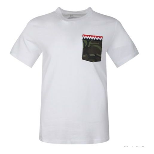 Nike Athleisure Casual Sports Pocket Short Sleeve White CJ6197-100