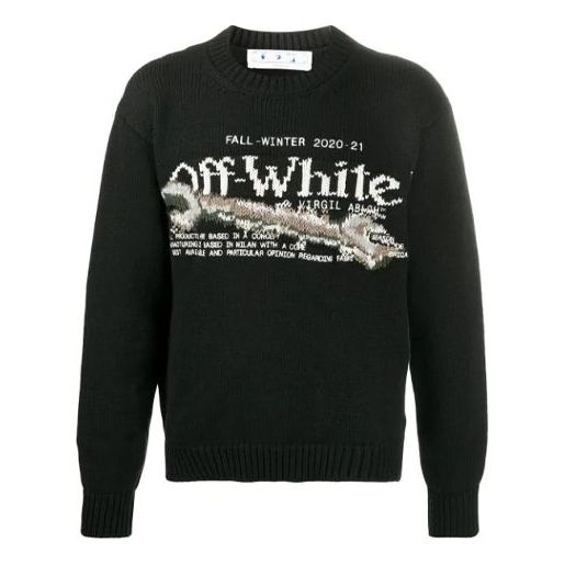 Off-White FW20 Pascal Tool Sweater Men Black OMHE054F20KNI0031001