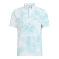 adidas Tie Dye Logo Printing Casual Short Sleeve Polo Shirt Japanese version Blue HC7912