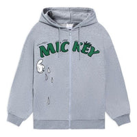 (WMNS) Li-Ning x Disney Crossover Alphabet Printing Jacket 'Grey Green' AWDS590-2