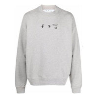 Men's Off-White FW21 Logo Round Neck Pullover Loose Fit Gray OMBA054F21FLE0140810