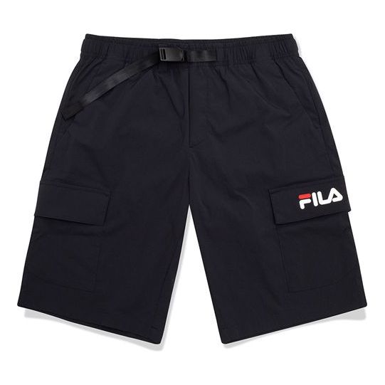 FILA FUSION Gradient Word Printing Shorts Black T11M023805F-BK