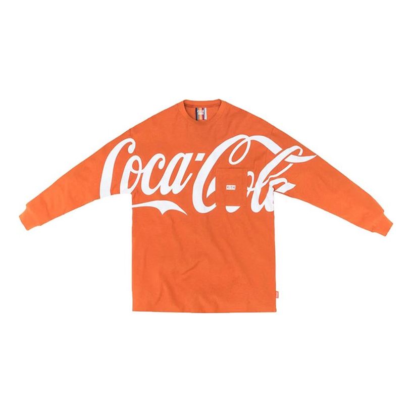 KITH x Coca-Cola L/S Quin Tee Crossover Loose Long Sleeves Unisex Orange KH3541-113