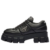 (WMNS) PRADA Monolith Brushed Leather Lace-up Shoes 'Black' 1E119N_2DL8_F0002_F_055