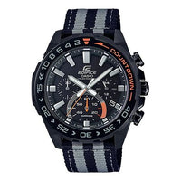 Men's CASIO EDIFICE Series Nylon Sports Watch Outdoor Mens Black Analog EFS-S550BL-1AV