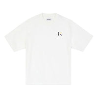 Men's KENZO SS21 Logo Embroidered Short Sleeve White FB55TS0544SB-01B