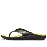 Crocs LiteRide Flip Flops 'Black Yellow' 205940-060