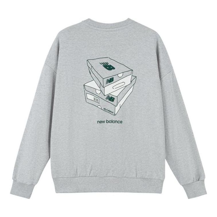 New Balance Casual Graphic Sweatshirt Asia Sizing 'Grey' AMT33365-SEY