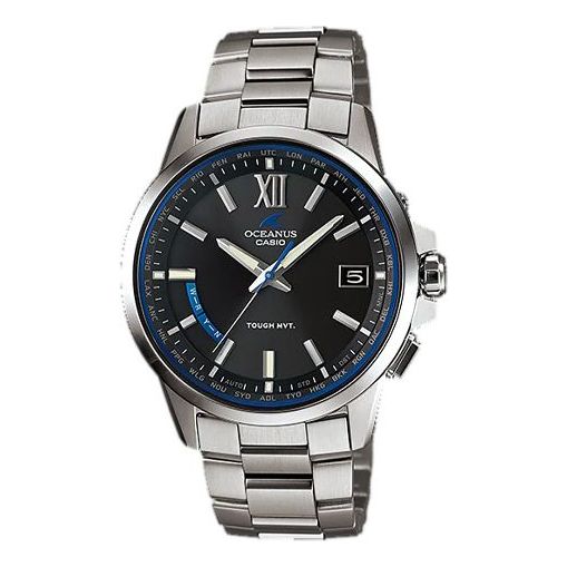 Casio Oceanus Analog Watch 'Steel Silver Black Blue' OCW-T150-1AJF