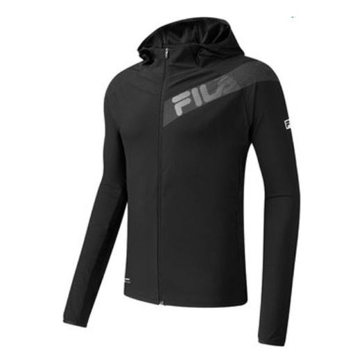 FILA ATHLETICS Woven Sports hooded Jacket Black A11M031501F-BK