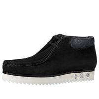 LOUIS VUITTON Mods Ankle Boots 'Black Suede with Faded Monogram Collar' 1A8JSZ