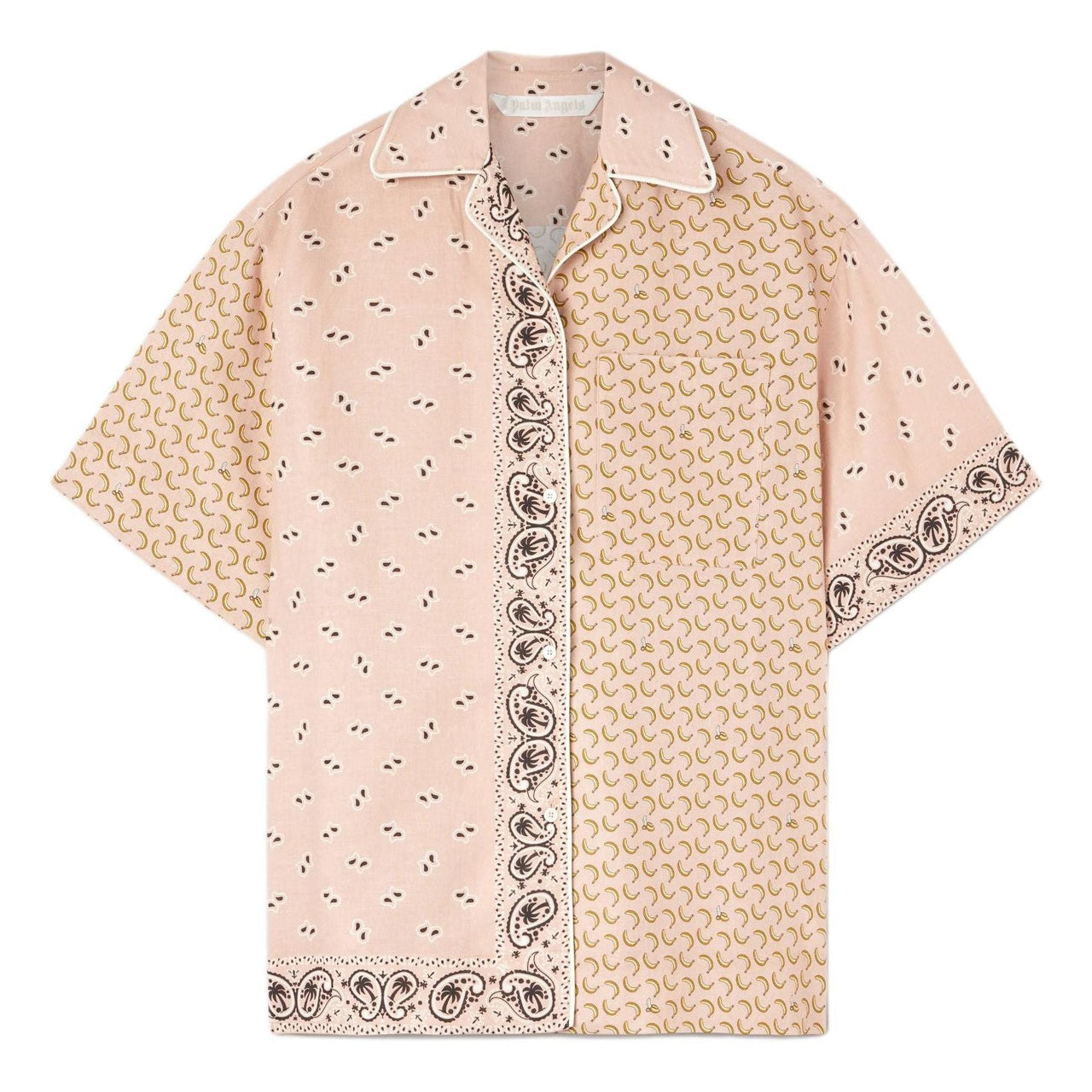 (WMNS) Palm Angels SS24 Paisley Mix Bowling Shirt 'Beige' PWGG005S24FAB0038484
