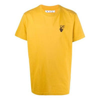 Off-White Logo Applique Short-sleeve Tee Men's Yellow OMAA027F20FAB0071660