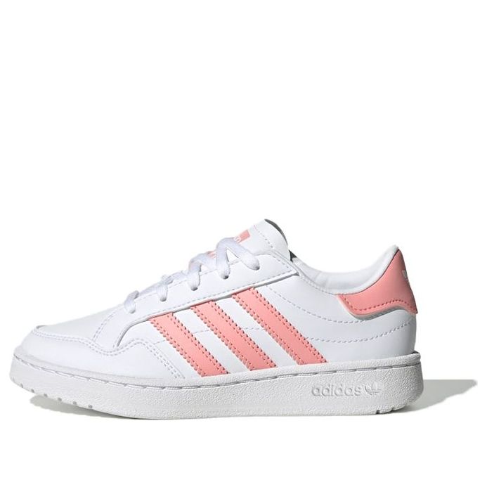 (PS) adidas originals Team Court Shoes White/Pink EF6823