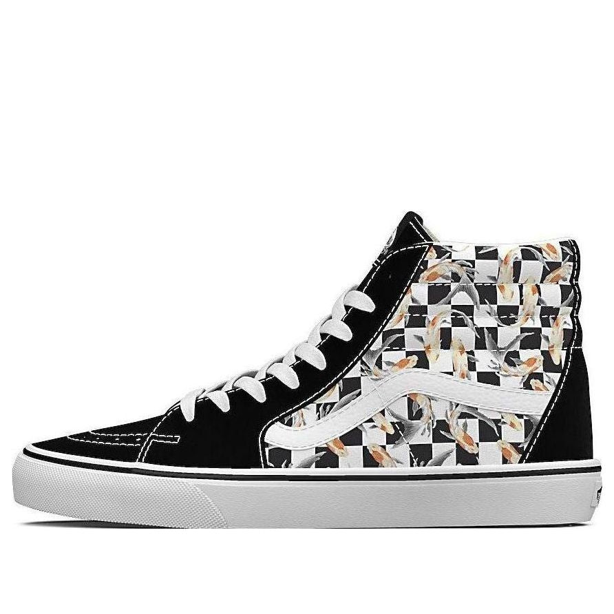 (WMNS) Vans Sk8-Hi Filmore Hi Butterfly Checkerboard Sneakers 'Black White Multi' VN0A7Q5NVG3