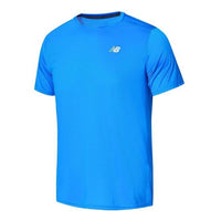 New Balance Essential Logo Short Sleeve T-shirt Asia Sizing 'Blue' AMT03203-SBU