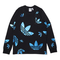 adidas originals Zeno LS Tee Logo Full Print Long Sleeves Black FS7340