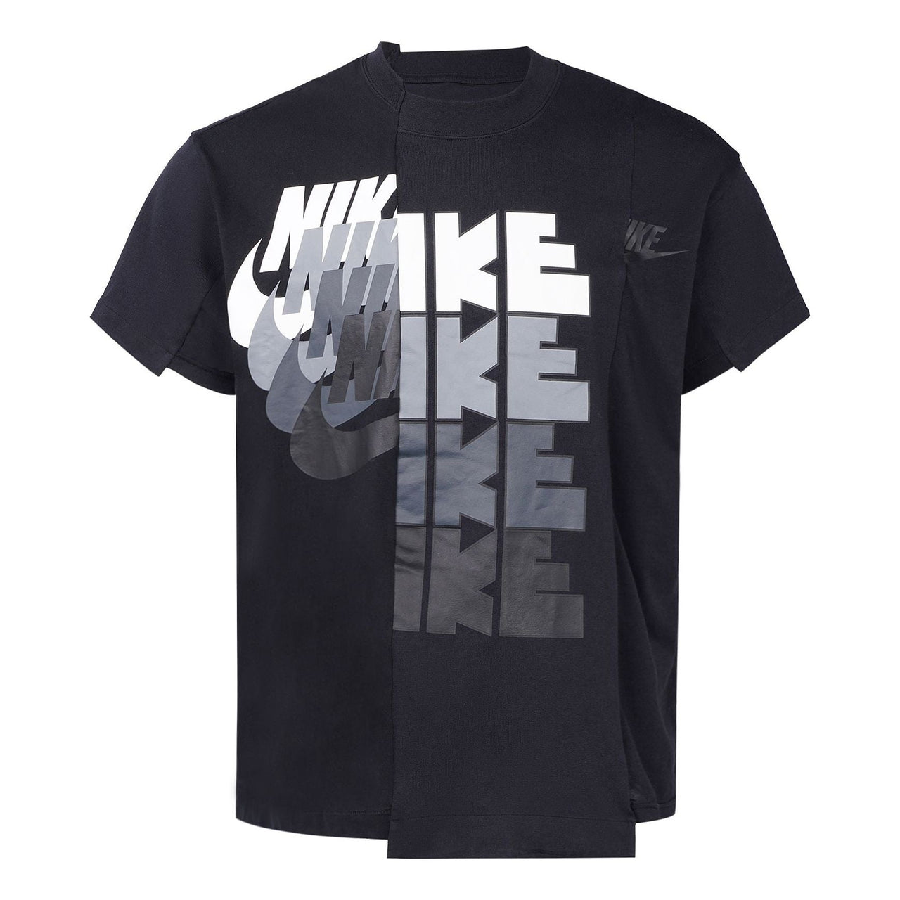 (WMNS) Nike x sacai Hybrid T-Shirt 'Black' CD6310-010