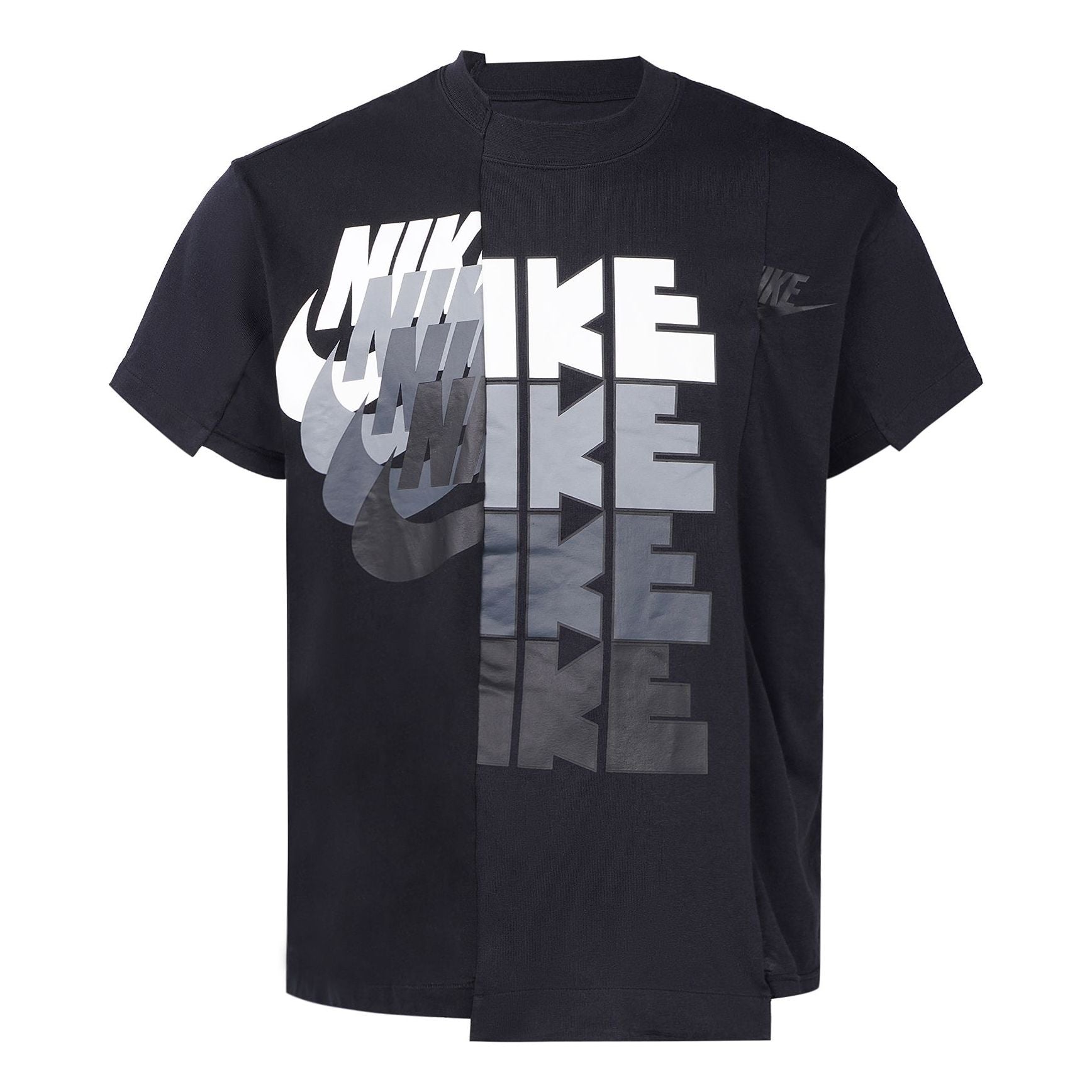 (WMNS) Nike x sacai Hybrid T-Shirt 'Black' CD6310-010