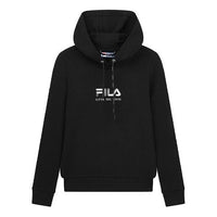 (WMNS) FILA logo Sports Hoodie Black F11W018222F-BK