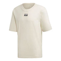 adidas originals Vocal F Tee Casual Sports Round Neck Short Sleeve Cream Yellow ED7121