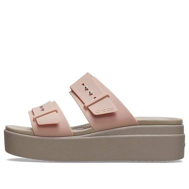 (WMNS) Crocs Pale Blush Brooklyn Sandal 'Brown Beige' 207431-6RL